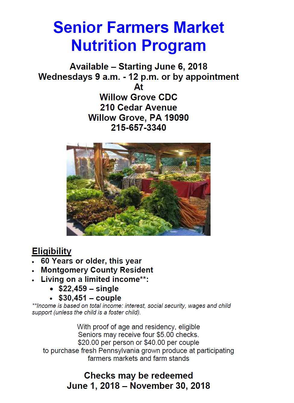Senior Farmers Market Program