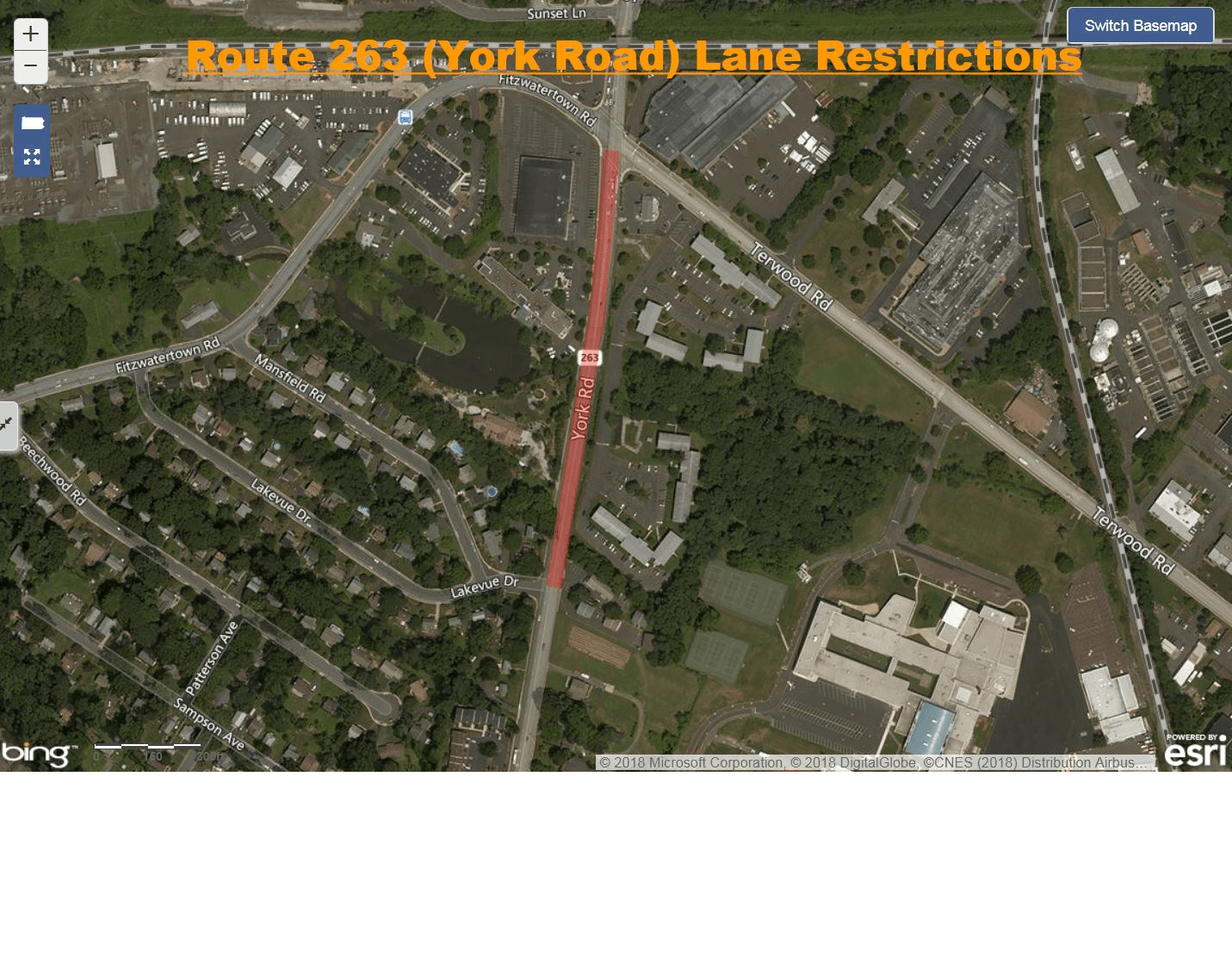Route 263 Lane Restrictions