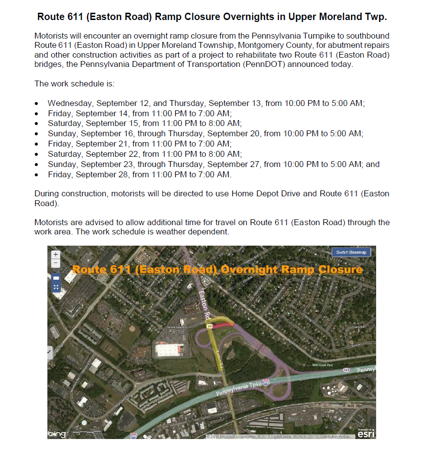 Route 611 - September 12