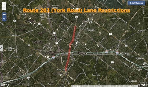 Route 263 Lane Restrictions Nov 2