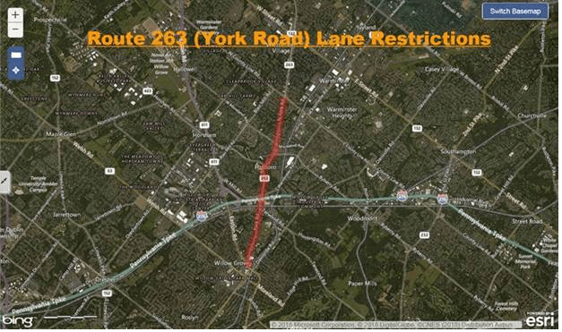 Route 263 Lane Restrictions Nov 11
