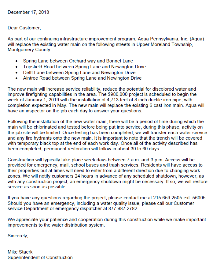 Aqua Announcement - Newington Drive