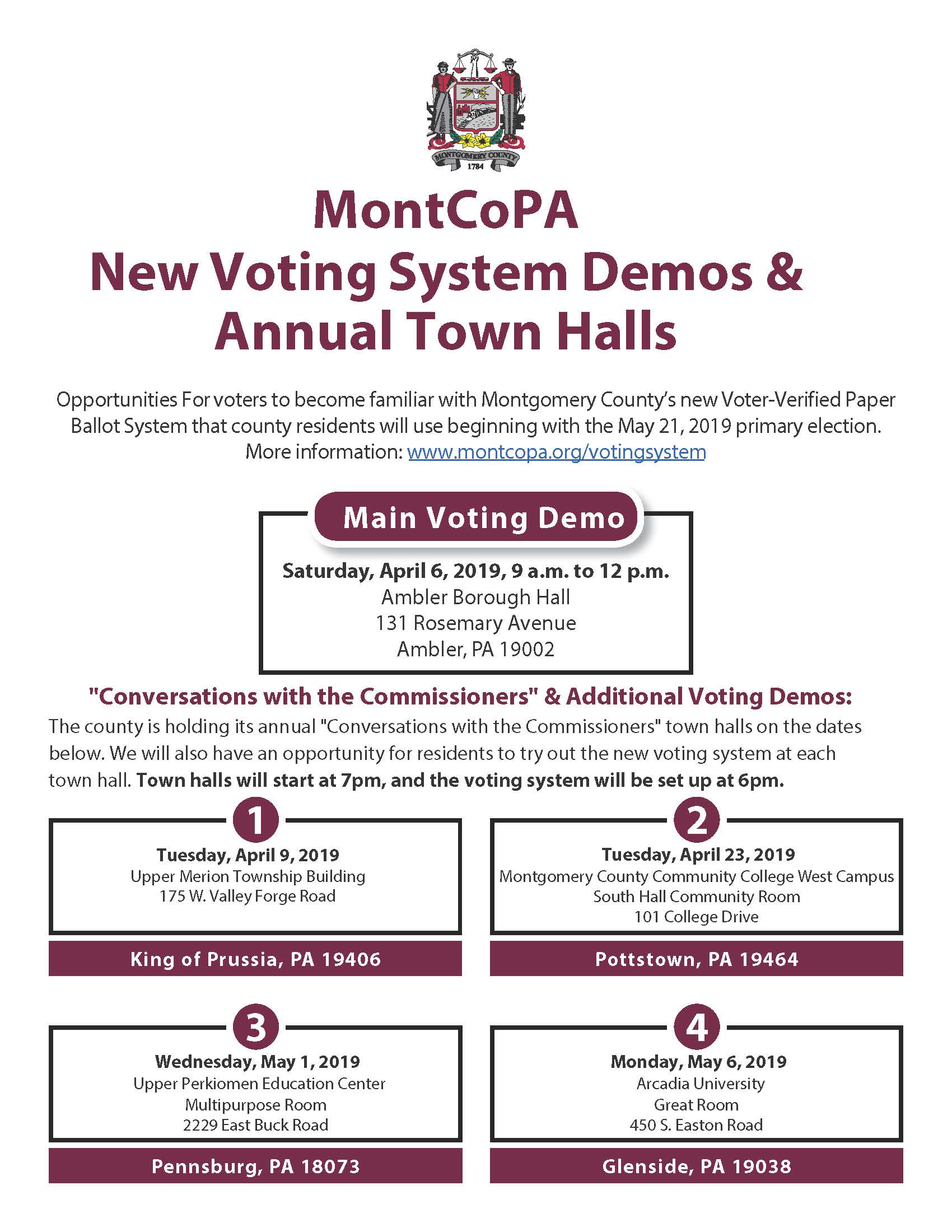 2019 Voting System Demo and Town halls