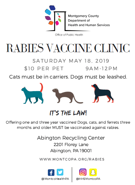 Rabies Vaccine Clinic - 2019