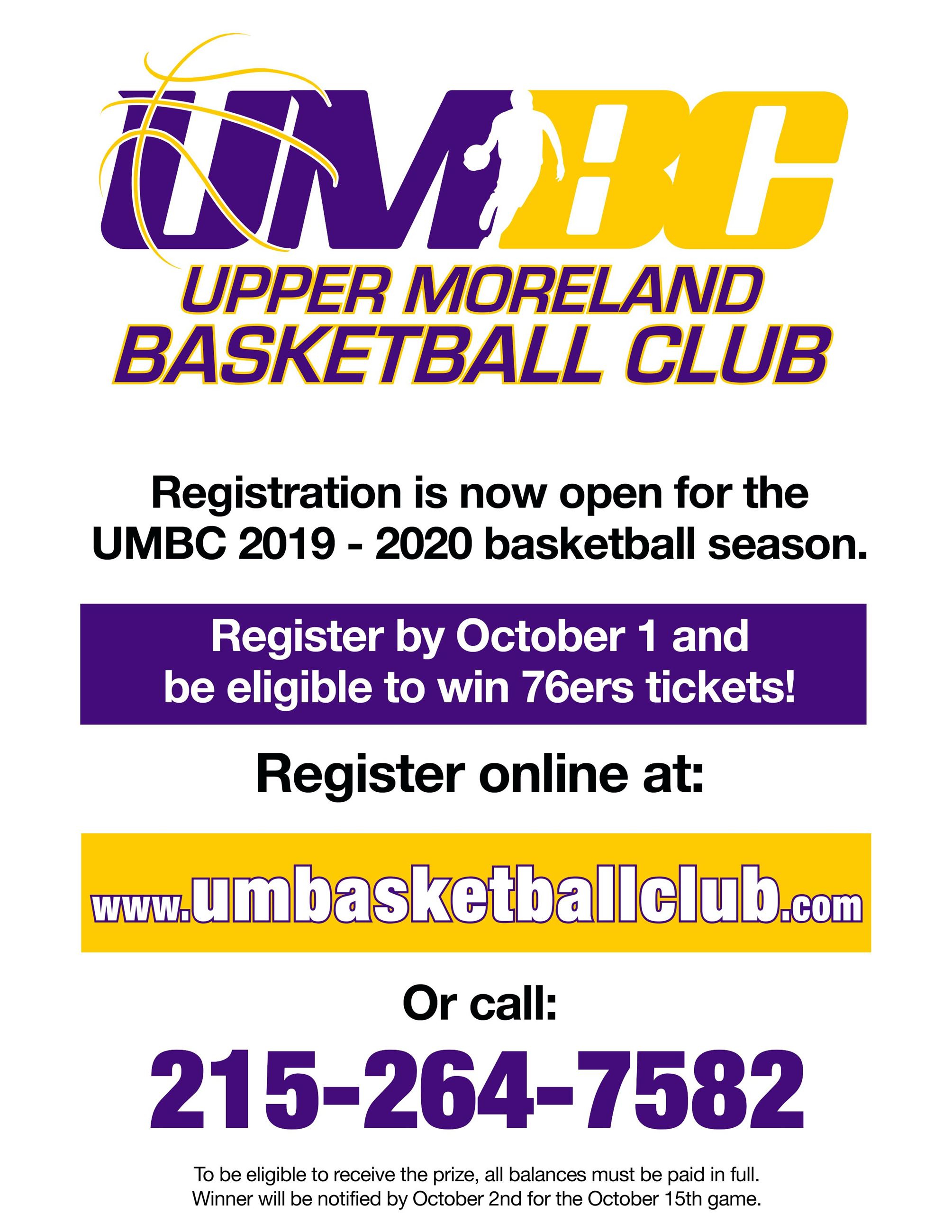 2019 UMBC Registration Flyer - Ticket Prize
