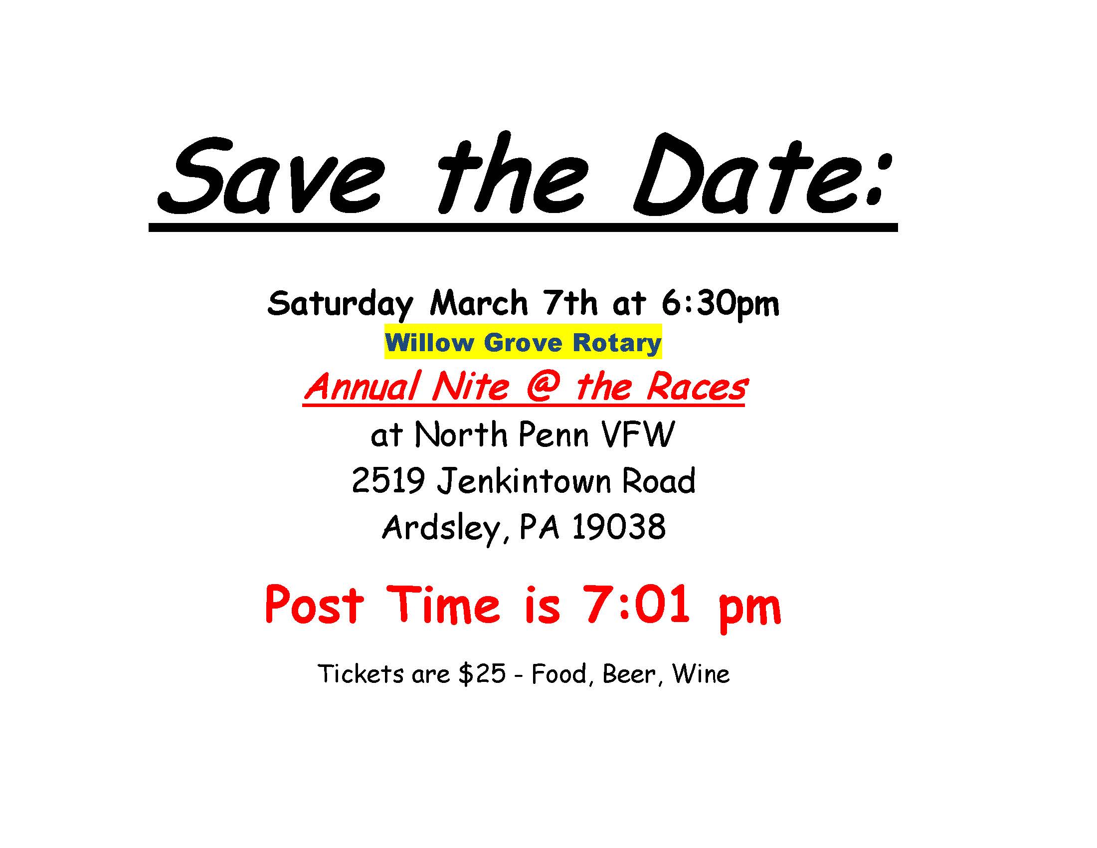 2020 Save the Date - night at the races