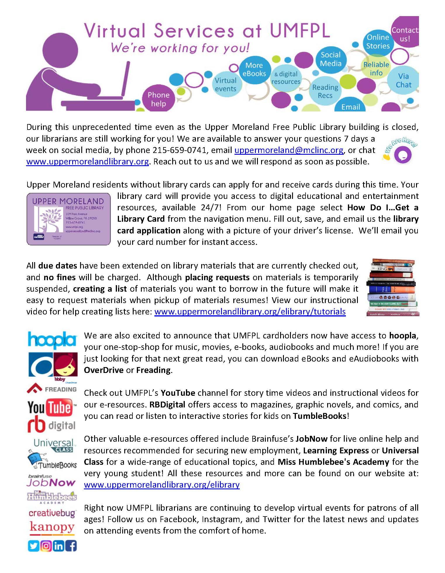 2020 UMFPL virtual services