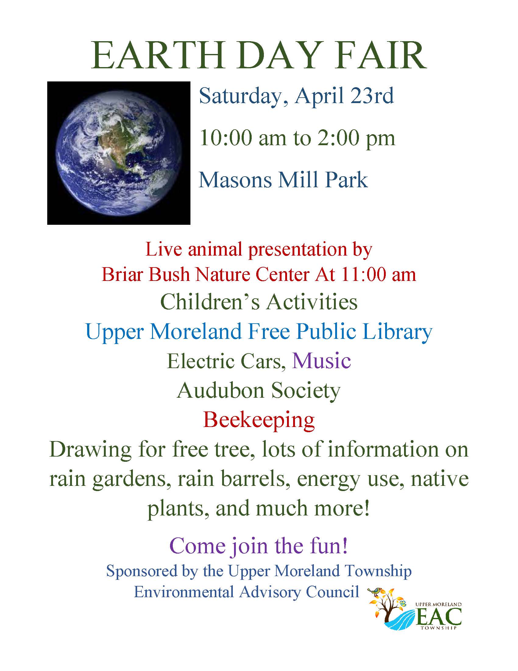 2022 EARTH DAY FAIR flyer