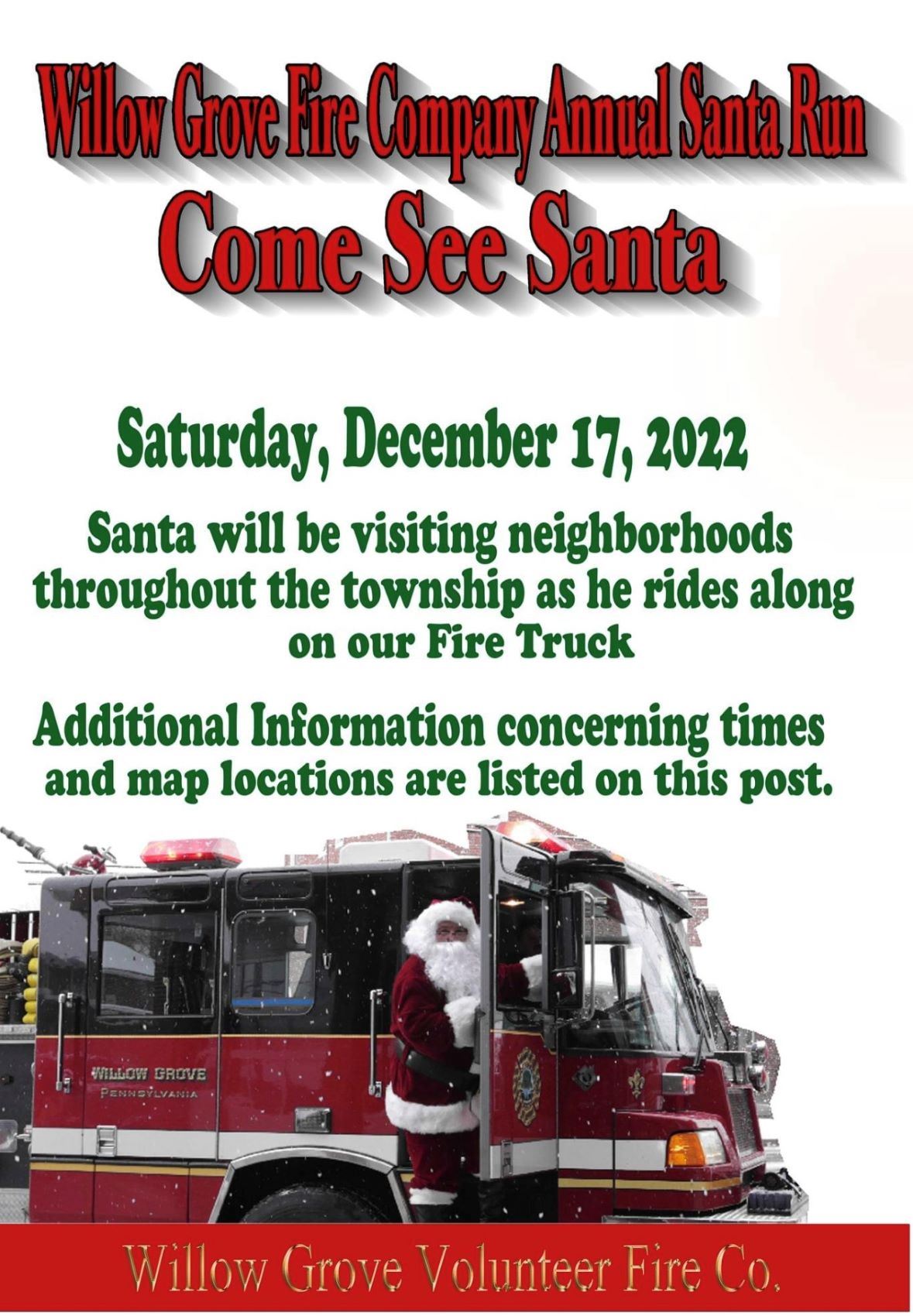 WG Fire Co Annual Santa Run