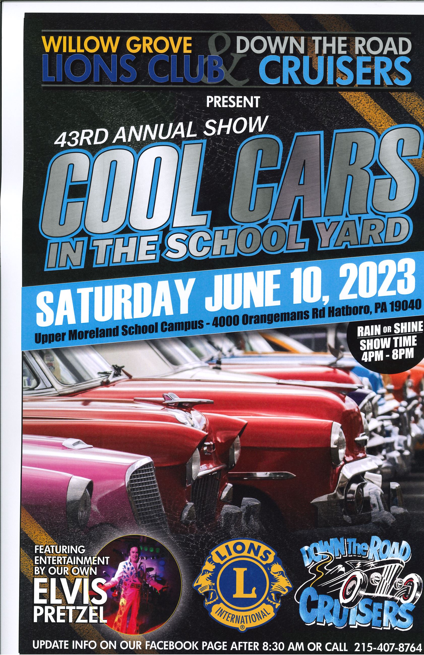 2023 Down the Road Cruisers WG Lions Club - Car show, jun 10