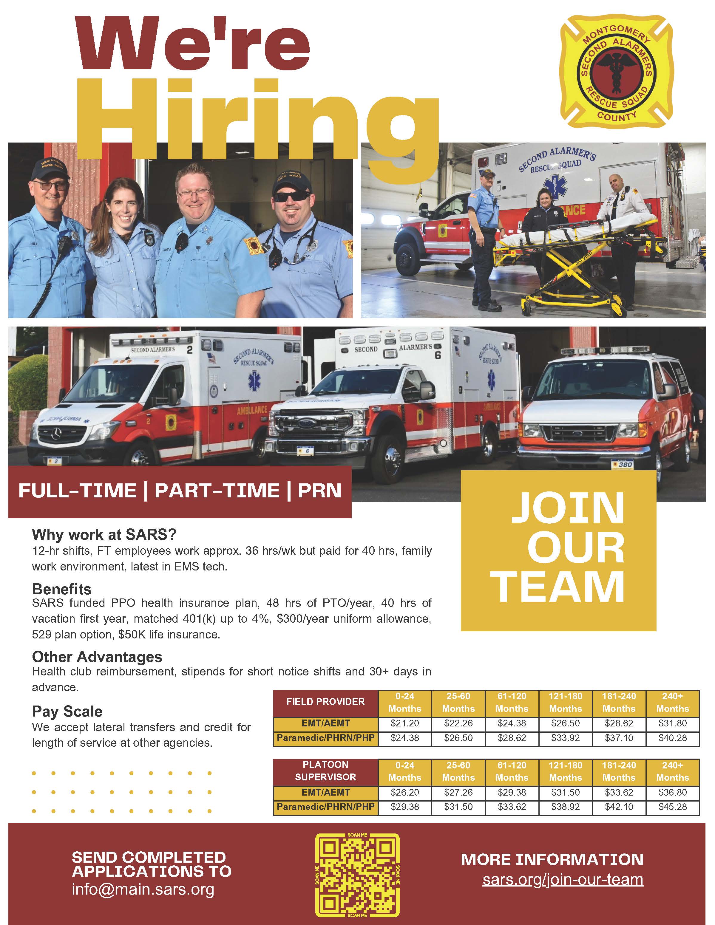 SARS Hiring Flyer 2023