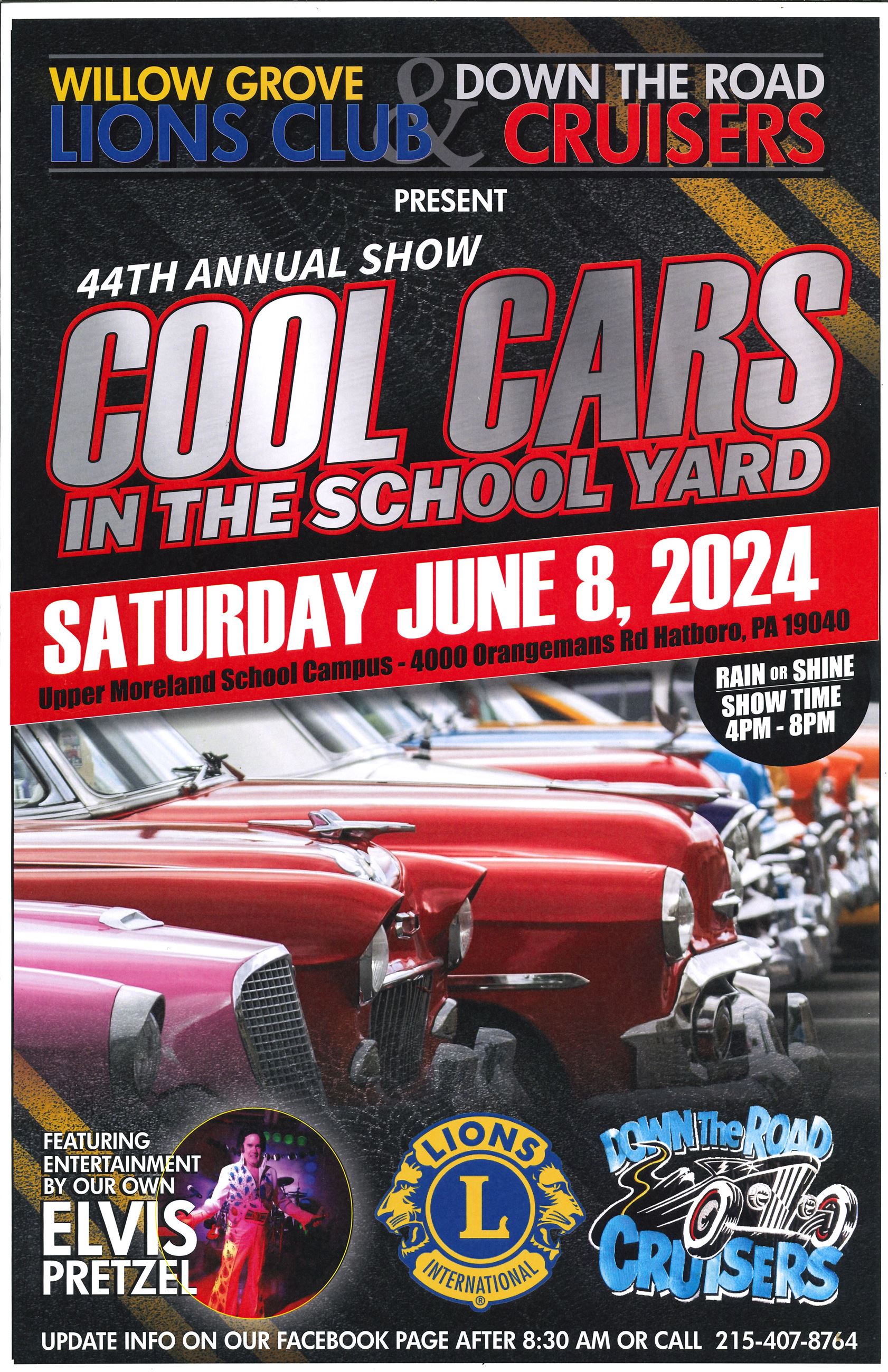 2024 WG LionsClub, Cool Cars, Hatboro, 6-8