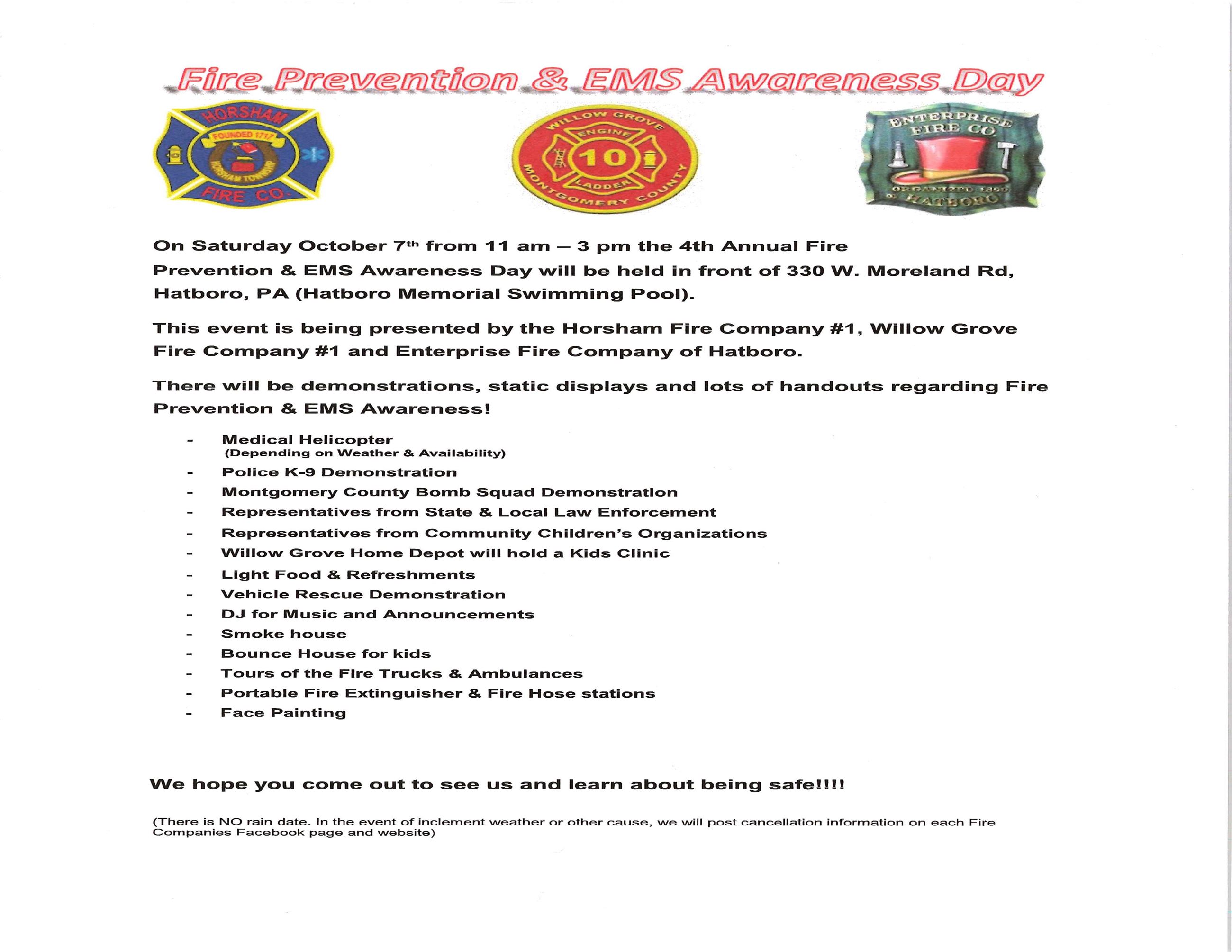 Fire Prevention and EMS Awareness Day