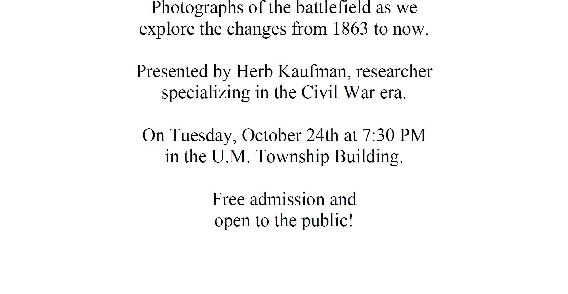 UM Historical Association - 10 24 17 Event