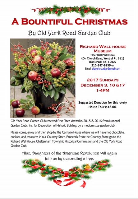 A Bountiful Christmas, Old York Rd Garden Club