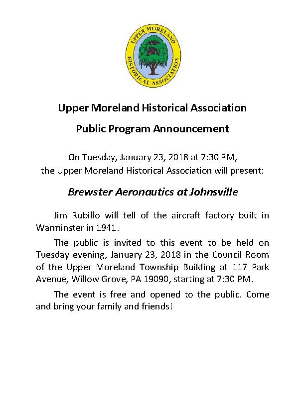 2018 UMHA Public Poster Brewster Aeronautics